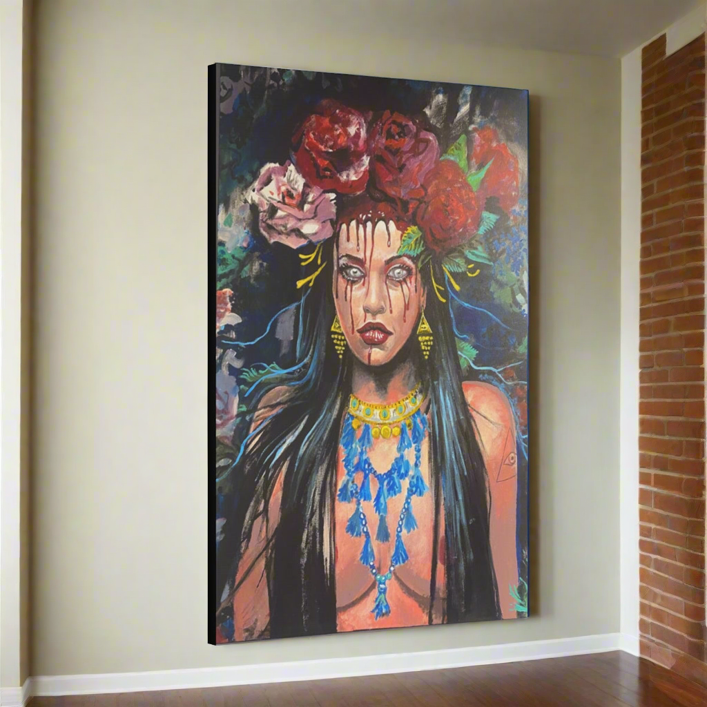 Painting of an apocalyptic princess by @steviemonietattoos