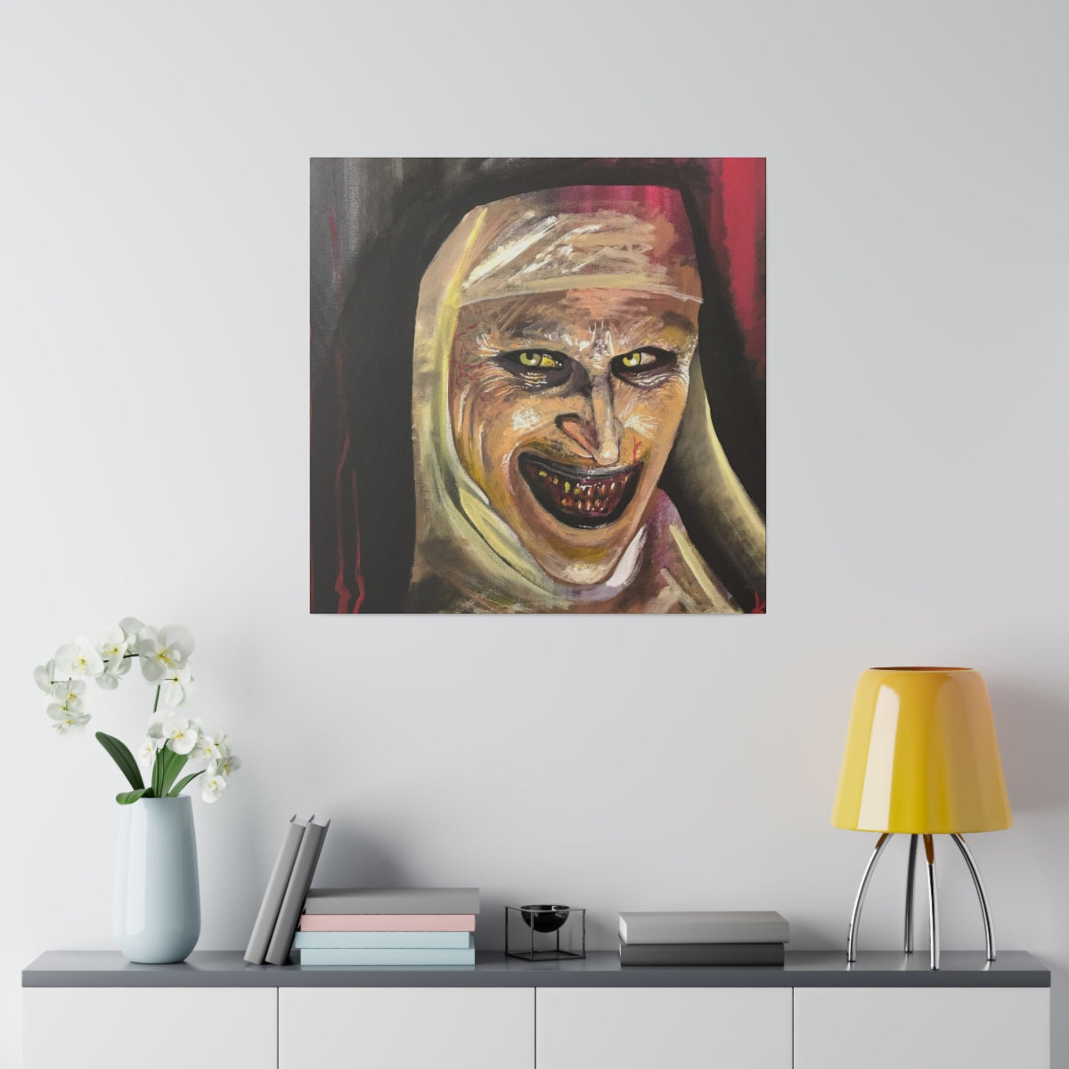 The Nun printed on matte finish stretched canvas