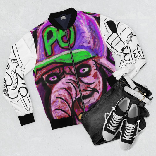 Pink Elefants Varsity Jacket