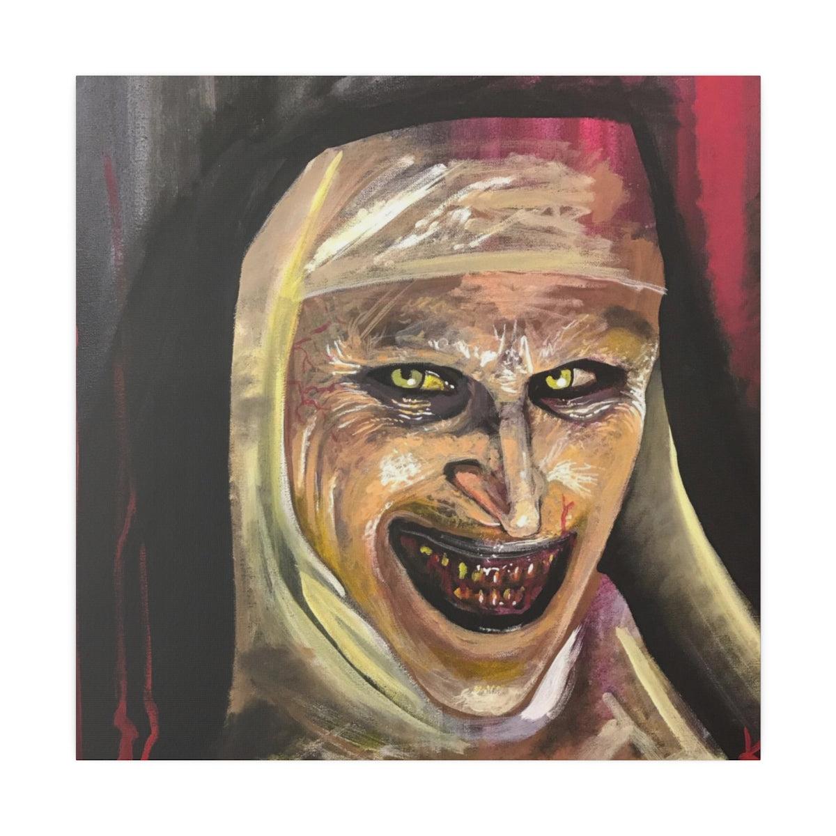 The Nun printed on matte finish stretched canvas