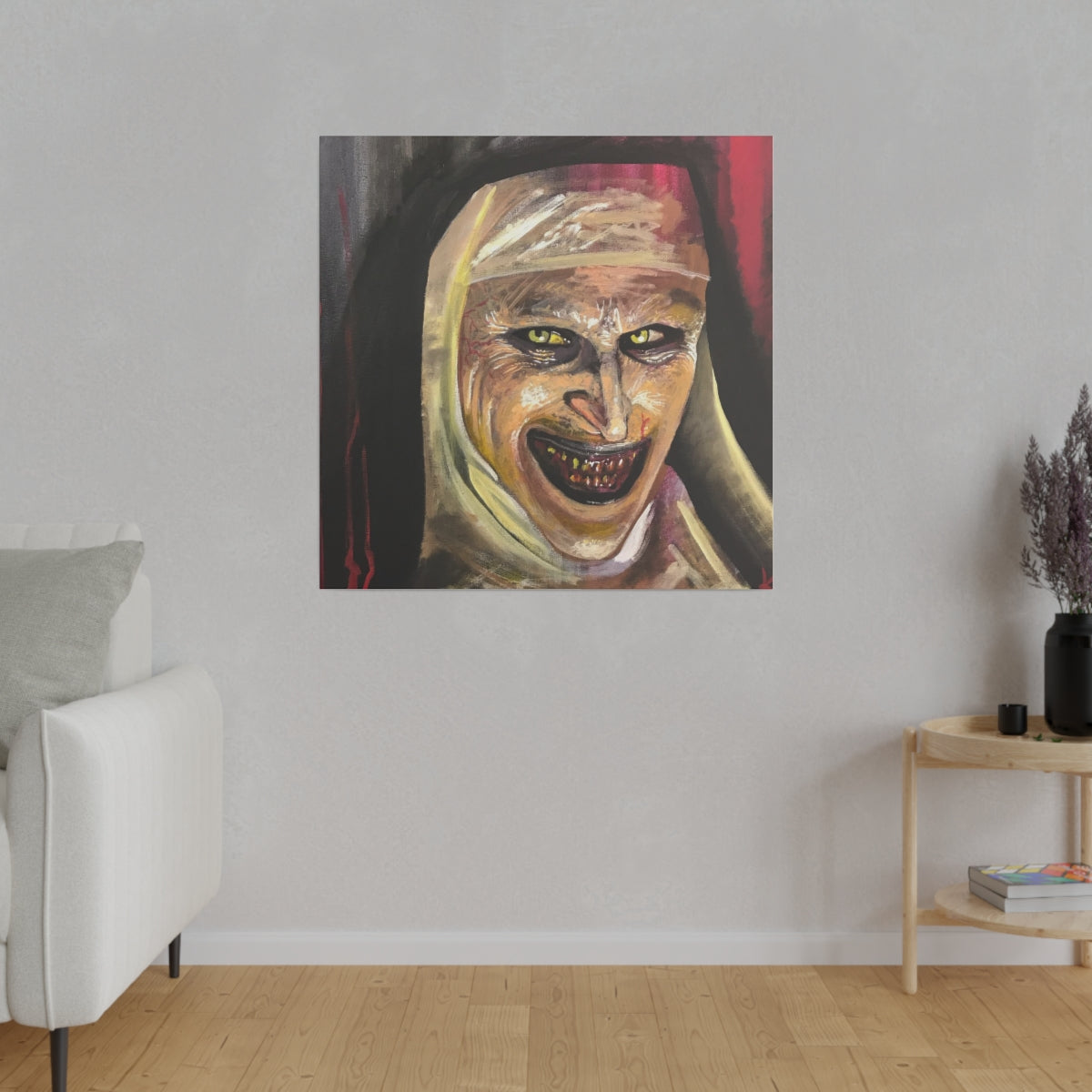 The Nun printed on matte finish stretched canvas